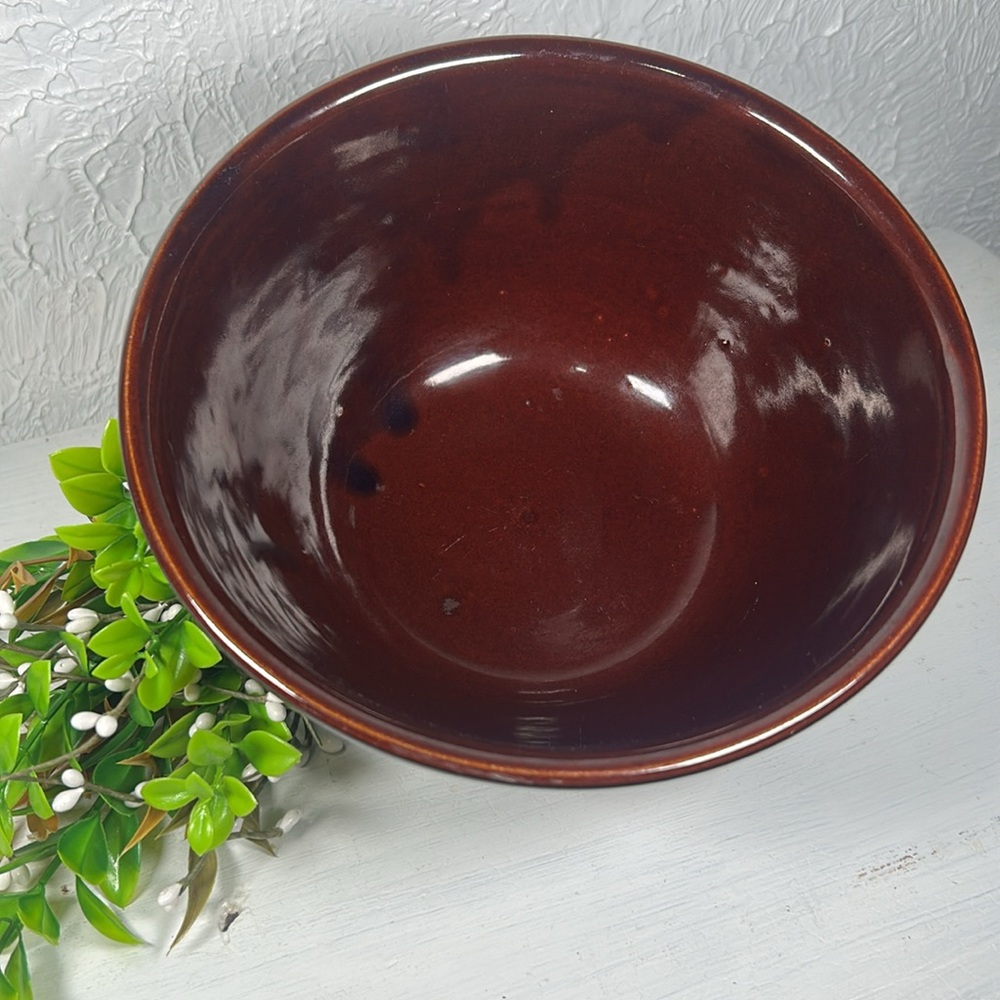 Marcrest Daisy Dot VTG Brown Bowl Serving Mixing Farmhouse Kitchen Decor - Picture 3 of 10